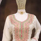 Anaita White Embroidered Silk Stitched Plazo Suit