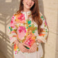 NOZ2TOZ Floral Printed Knee Length Madrian Collar Neck Rayon Co-Ords Set For Women - White - Swadesiicart