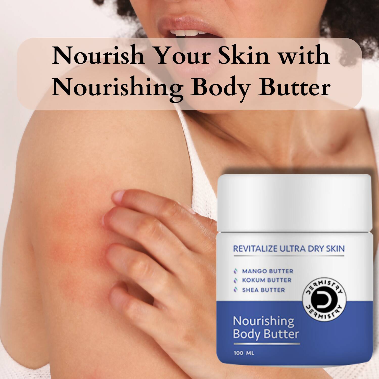 Dermistry Sensitive & Dry Skin Nourishing Body Butter & Calming Soothening Face Cream - Swadesiicart