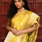 Joban Fashion Yellow Pure Katan Pure Handloom Banarasi Silk Saree | Swadesiicart