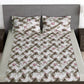 Story@home Brown & Pink Abstract Microfiber 180 TC Bedsheet With Pillow Cover - Swadesiicart