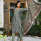 Vaasva Women's Chanderi Printed Suit Set With Pant And Printed Dupatta | Swadesiicart