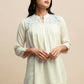 White Rayon Embroidered Top - Tarini - Swadesiicart