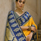 Vishnu Weaves Women's Yellow Kanchi Silk Woven Saree with Blouse - Swadesiicart