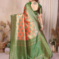 Aastha Fashion Red Banarasi Tissue Silk Weaving Saree