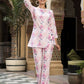 Women's Casual Fashionable Light Pink Muslin co-ord set - Rooh - Swadesiicart