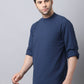 Even Apparels Navy Pure Cotton Men's Kurta With Side Placket | Swadesiicart