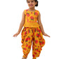 Lil Drama Genda Phool Mustard Crop Top and Dhoti Set For Girls | Swadesiicart