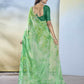 Sea Green Georgette Designer Printed Ready to Wear Saree - Samyana | Swadesiicart