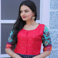 Jyoti Fashion Women's Navy Blue Patola with Foil Print Dola Silk Anarkali Dress | Swadesiicart