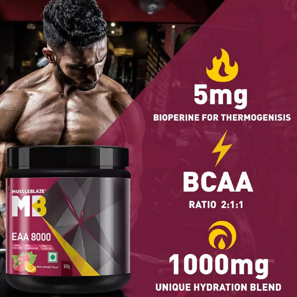 MuscleBlaze EAA 8000 Lemonade | Swadesiicart