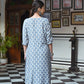 Jyoti Fashion Women's Grey Pure Muslin Heavy Digital Printed Kurta Plazo Set | Swadesiicart