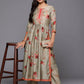 Ahalyaa Women's Traditional wear Kurta Set - Tan | Swadesiicart
