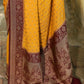 Joban Fashion Yellow Crepe Chiffon Pure Handloom Banarasi Silk Saree | Swadesiicart