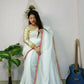 Exclusive Collection Beautiful Khadi Cotton Handloom Saree With Beautiful Zari Border - White - Swadesiicart