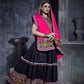AI Fashion Black Art Silk Designer Navratri Lehenga Choli Collection