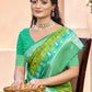 Anaita L Green Silk Saree With Blouse Piece