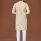 Anaita L Yellow Lucknowi Silk Straight Kurta