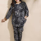 Breathables Floral Cotton Co-Ord Set – Black