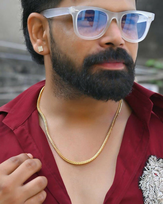 VOJ Gold-Polished Thick Snake Chain | Swadesiicart
