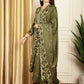 Jyoti Fashion Women's Green Pashmina Floral Digital Printed Kurta with Trouser & Dupatta | Swadesiicart