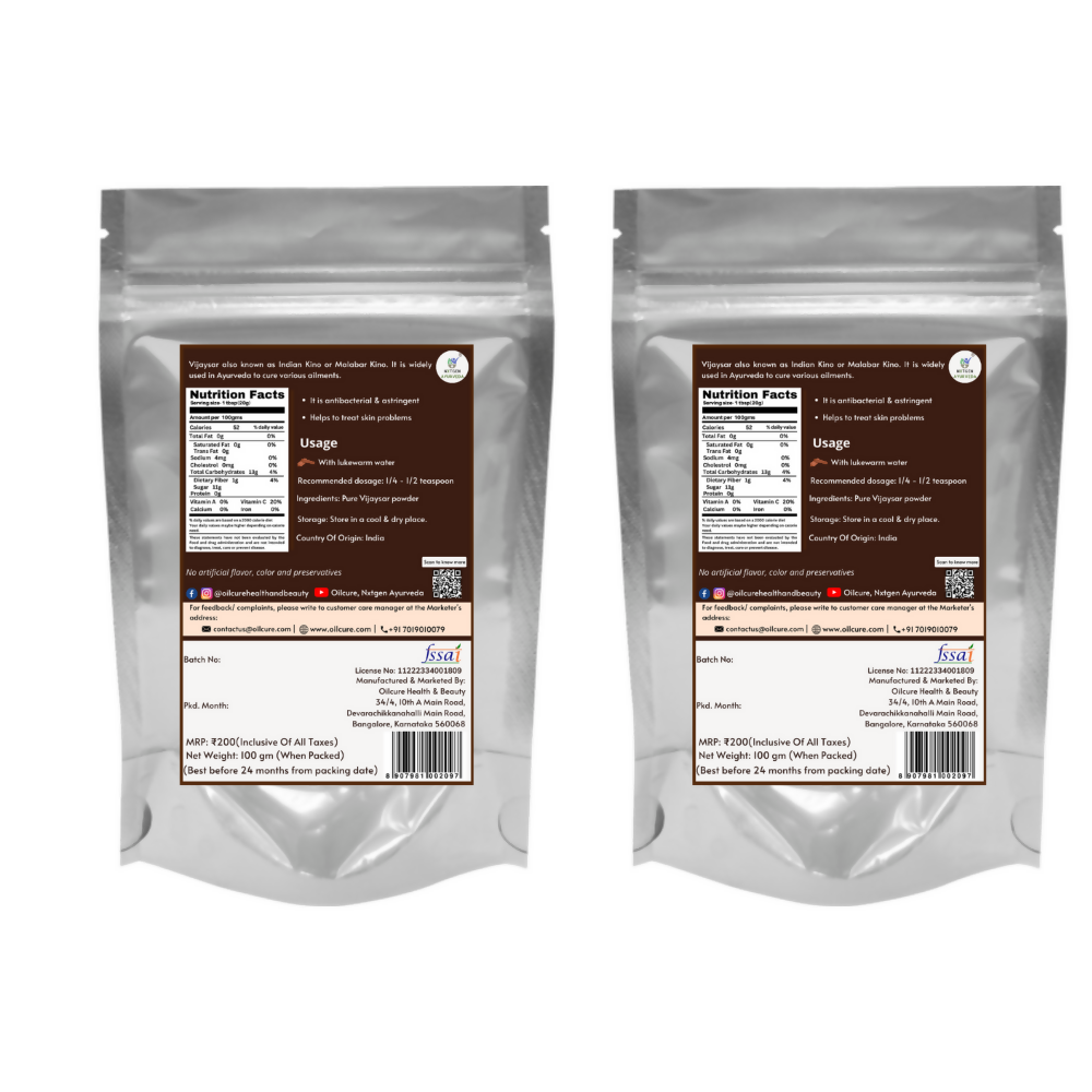 Nxtgen Ayurveda Vijaysar Powder - Swadesiicart