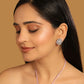 Nuyug Silver Blossom Diamond Studs | Swadesiicart