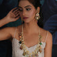 Long Kundan Neckpiece with Earrings with Multi Stones Jewellery Set (Gold) - Ruby Raang - Ruby Raang Studio