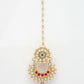 NVR Women's Gold-Polished CZ Stone-Studded Maang Tikka - Swadesiicart