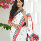 Beatitude White Cotton Tangail Saree