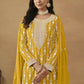 Radiant Yellow Embroidered Wedding Festive Gharara Suit - Emponline | Swadesiicart