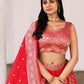 Joban Fashion Fuchsia Soft Pure Handloom Banarasi Silk Lehenga | Swadesiicart