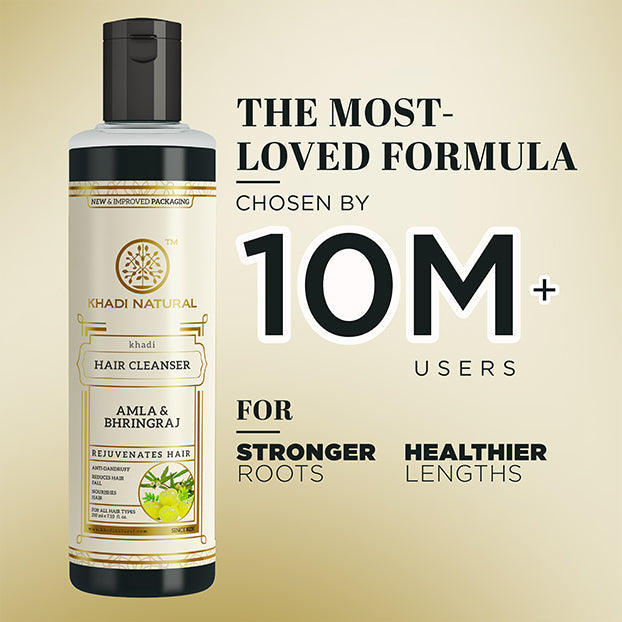 Khadi Natural Amla & Bhringraj Hair Cleanser - 210ml