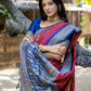 Vishnu Weaves Women's Pink Tussar Silk Zari Woven Saree with Blouse - Swadesiicart