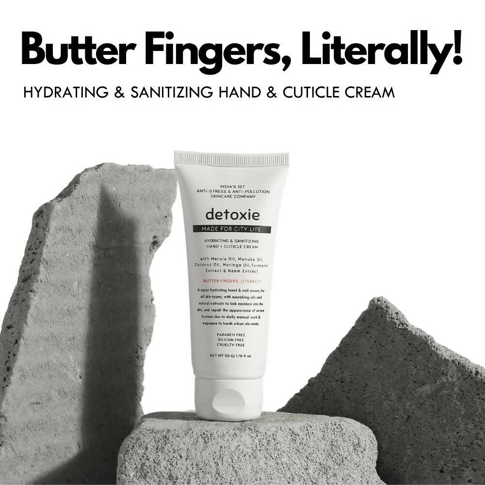 Detoxie Hydrating & Sanitizing Hand & Cuticle Cream - Swadesiicart