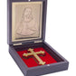 Golden Peacock Brown & Red 24 Ct Gold Foil Lord Jesus Christ | Swadesiicart