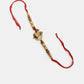 NVR Women & Men Set of 2 Gold Artificial beads Bhaiya Bhabhi Rakhi With Roli Chawal & Chocolate | Swadesiicart