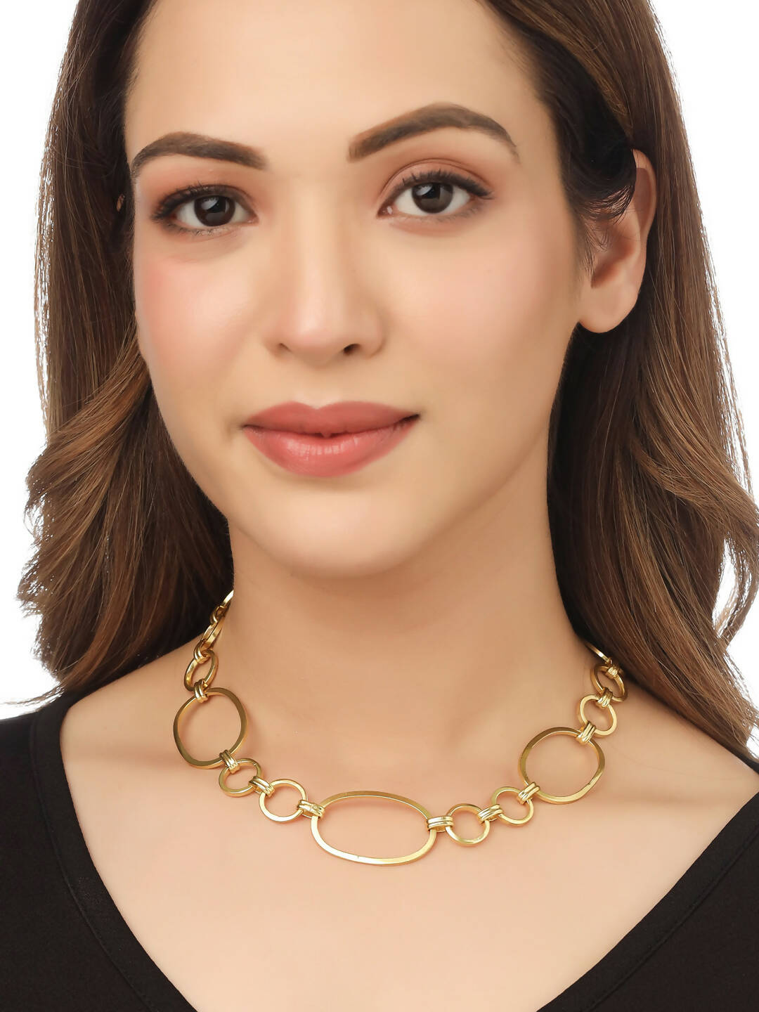 NVR Women Gold-Polished Statement Necklace | Swadesiicart
