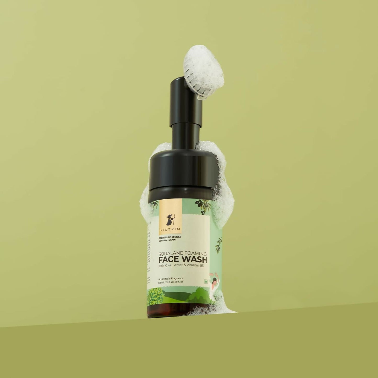 Pilgrim Spanish Foaming Face Wash With Kiwi Extracts & Aloe For Skin Hydration - Swadesiicart