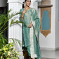 Vaasva Women's Digital Printed Tissue Suit Set With Solid Pant & Brocade Dupatta | Swadesiicart