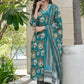BulBul Fashionista Green Cotton Kurta Set with Dupatta - Swadesiicart