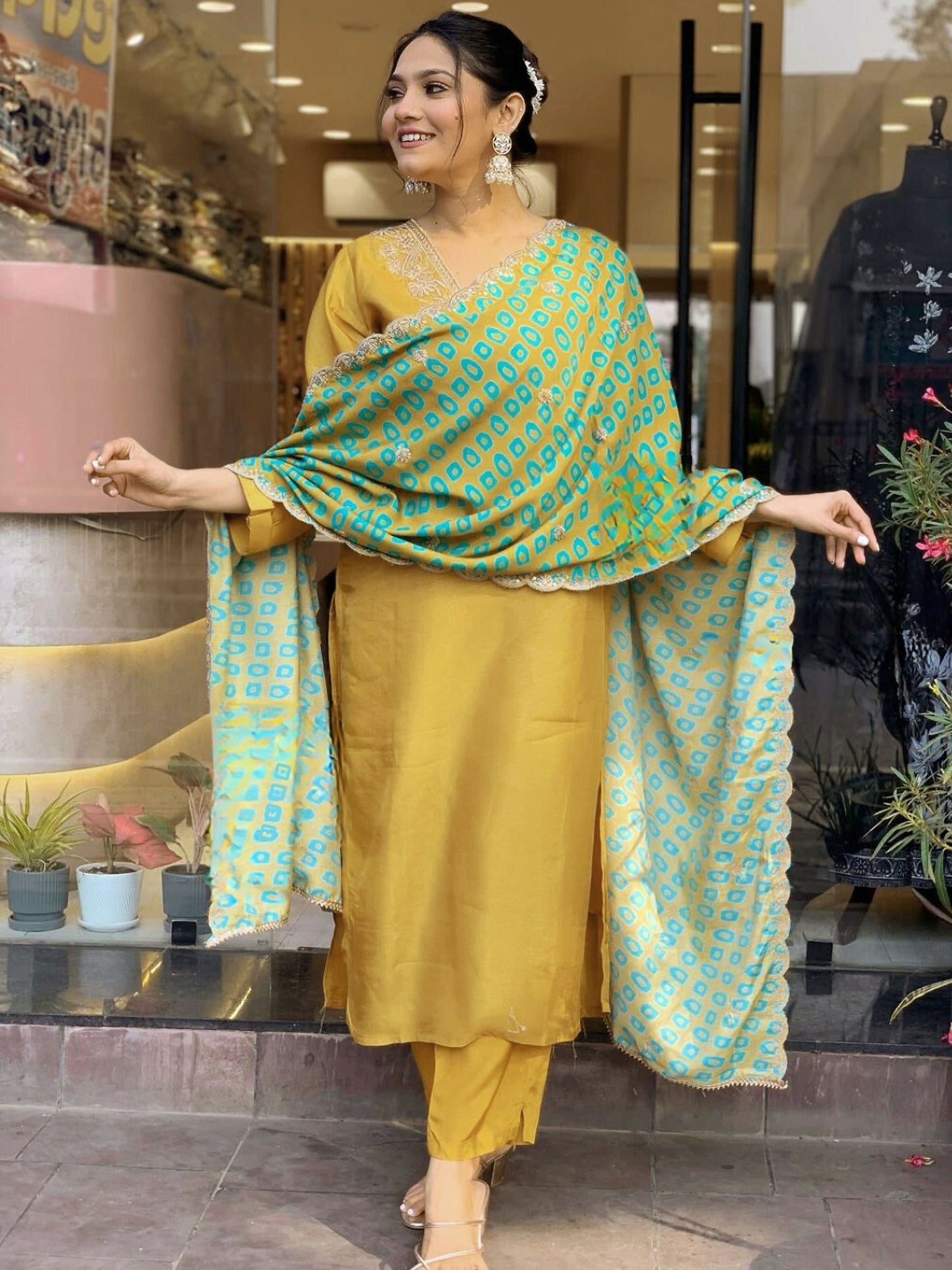 Partywear Designer Cotton Maroon Stitched Suit With Dupatta - Tanisha | Swadesiicart
