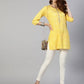 Anubhutee Yellow & White Bandhani Printed Kurti | Swadesiicart