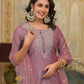 Partywear Designer Rose gold Cotton Silk Stitched Suit With Dupatta - Tanisha | Swadesiicart