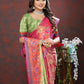 Lorenvalley Fashion Magenta Kanjivaram Silk Woven Design with Zari Weaving Saree - Swadesiicart