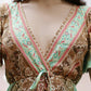 Sea Green Rayon Foil Printed Long Dress - Michan | Swadesiicart