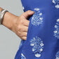 Ahalyaa Womens Indigo Blue Pure Cotton Printed Kurta Palazzo Set | Swadesiicart