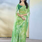 Sea Green Georgette Designer Printed Ready to Wear Saree - Samyana | Swadesiicart