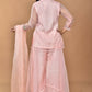 Morchari Women And Hand Embroidery Palazzo Set-Peach - Swadesiicart
