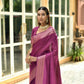 Vishnu Weaves Women's Wine Cotton Silk Zari Woven Butta Work Saree with Blouse - Swadesiicart